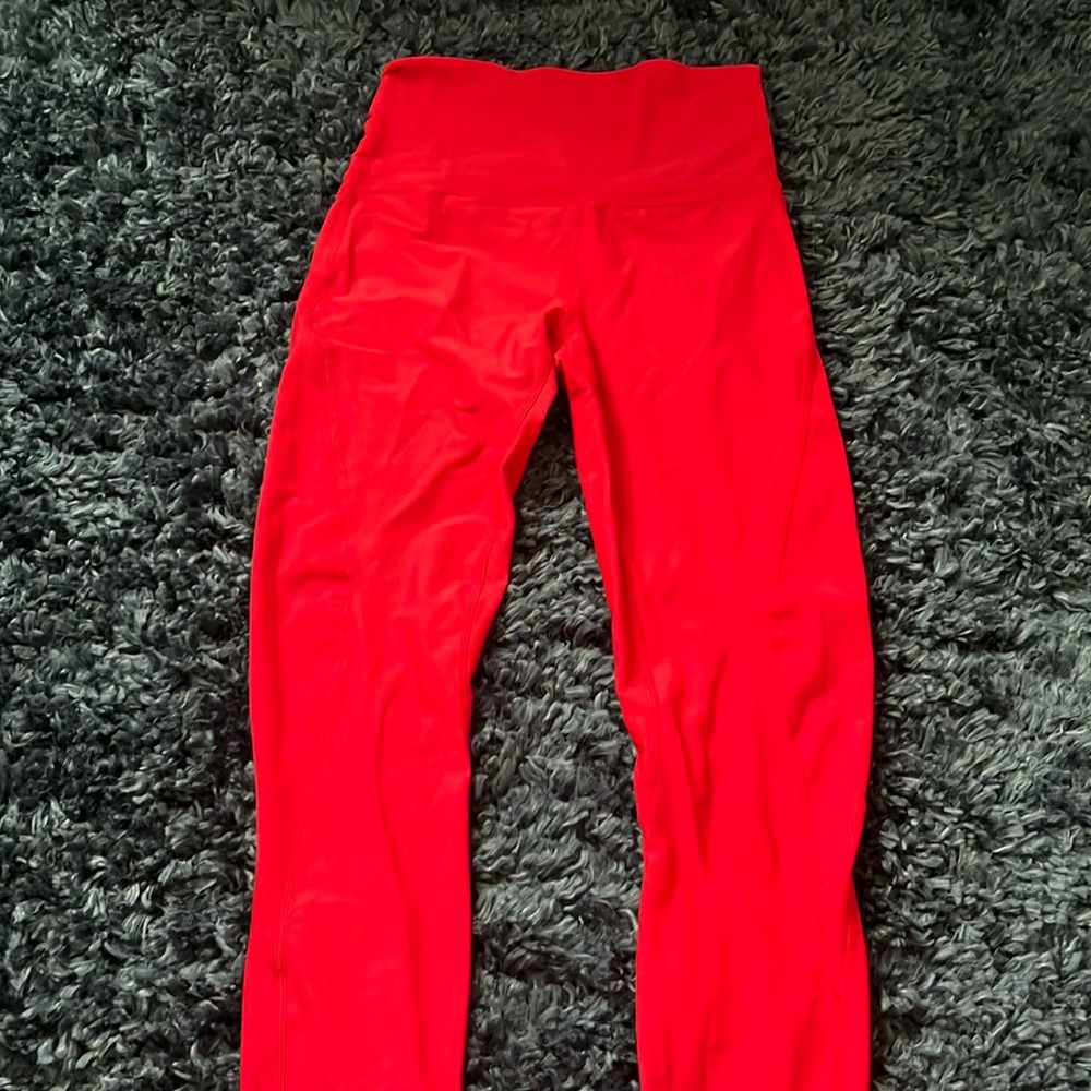 red dance leggings